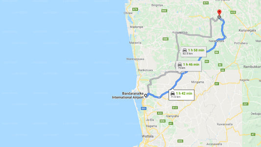 Colombo Airport (CMB) to Panadaragama City Private Transfer