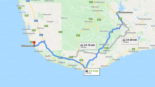 Udawalawe City to Hikkaduwa City Private Transfer