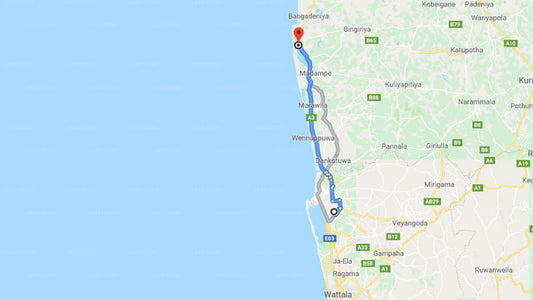 Transfer between Colombo Airport (CMB) and Anantaya Chilaw, Chilaw