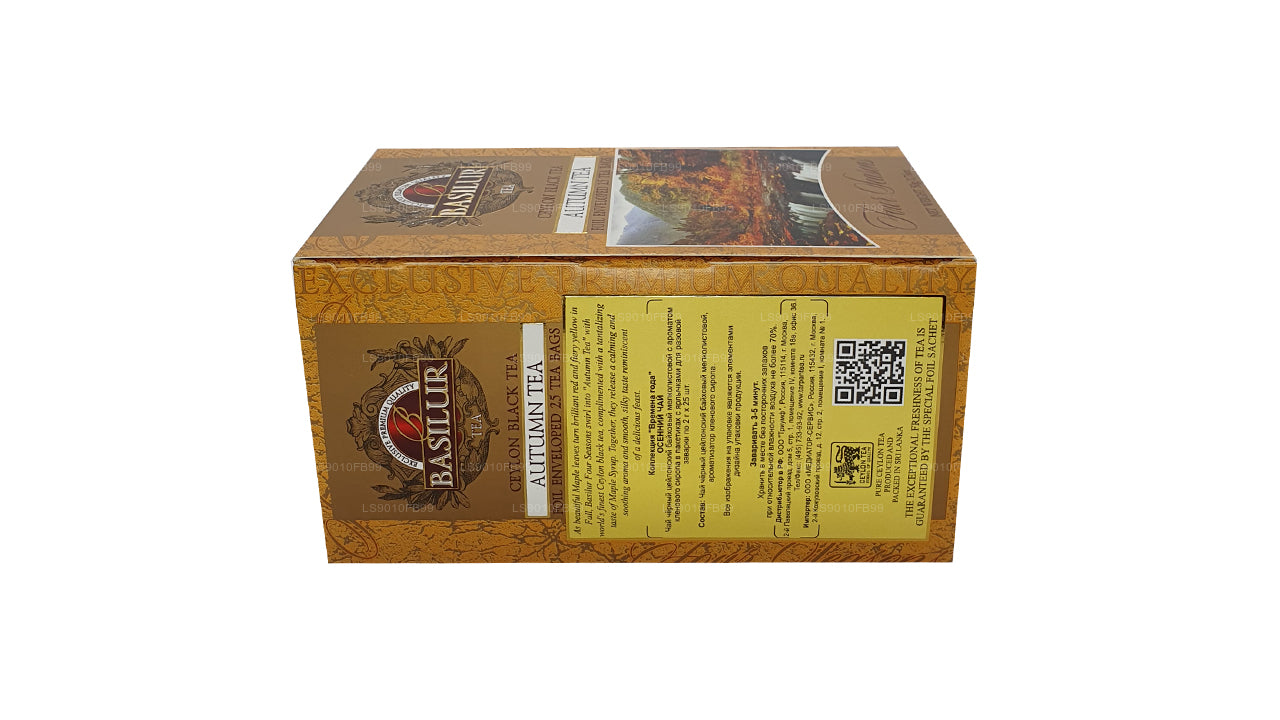 Basilur Four Seasons Autumn Ceylon Black Tea (50g) 25 Foil Enveloped Teabags